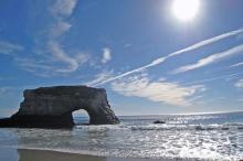 Natural Bridges Beach, California - Rock Bridge