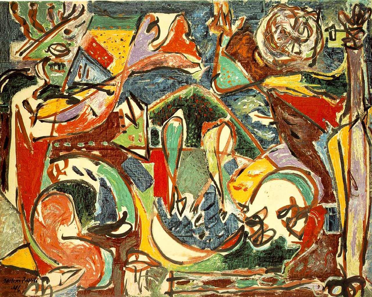 Jackson Pollock - The Key (1946) Wallpaper #2 1280 x 1024 