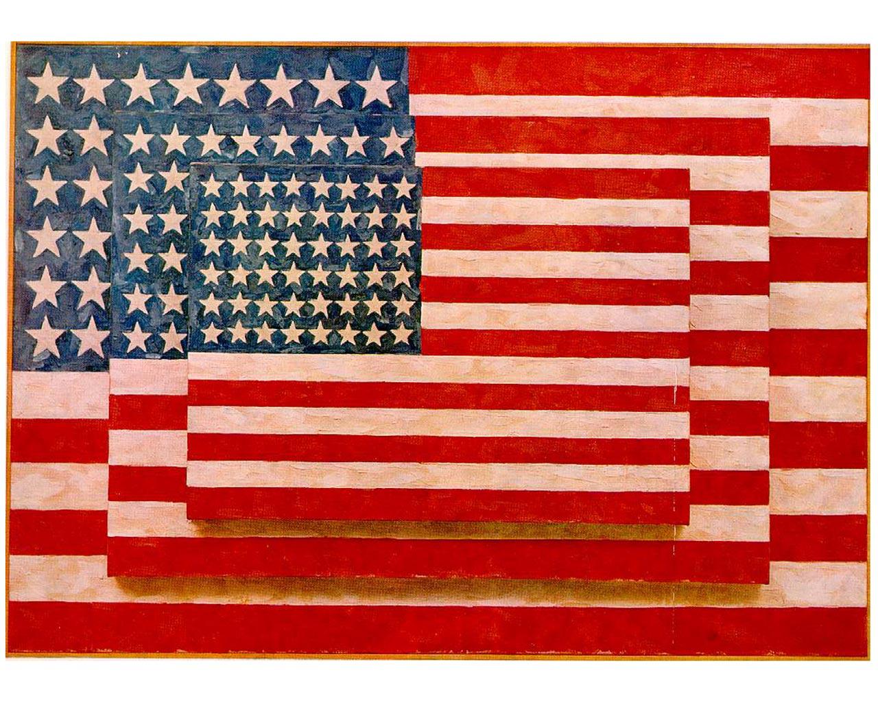 Jasper Johns - 3 Flags (1958) Wallpaper #1 1280 x 1024 