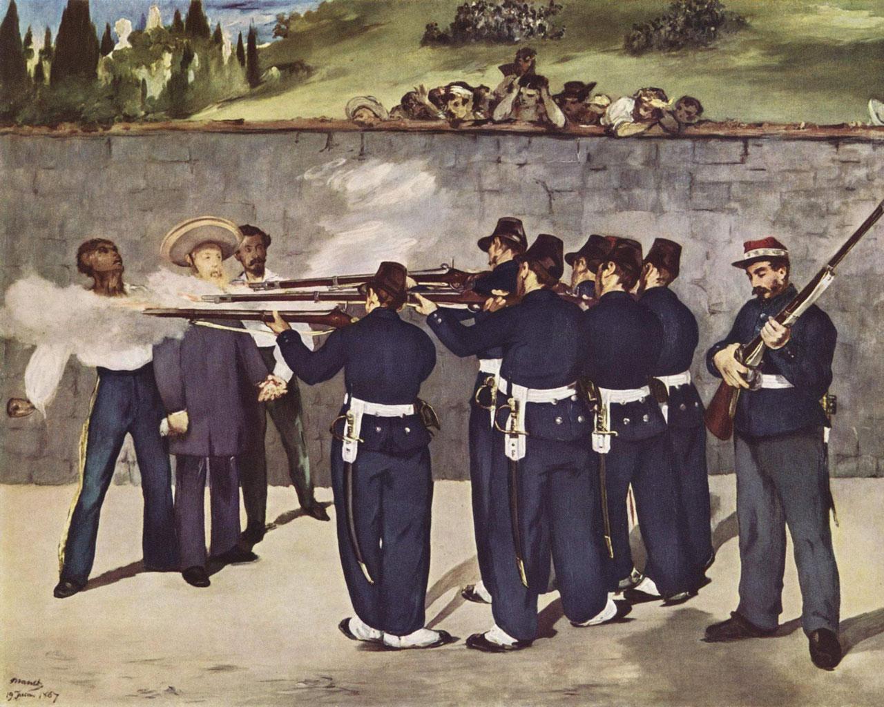 Edouard Manet - Execution of Emperor Maximilian of Mexico Wallpaper #1 1280 x 1024 
