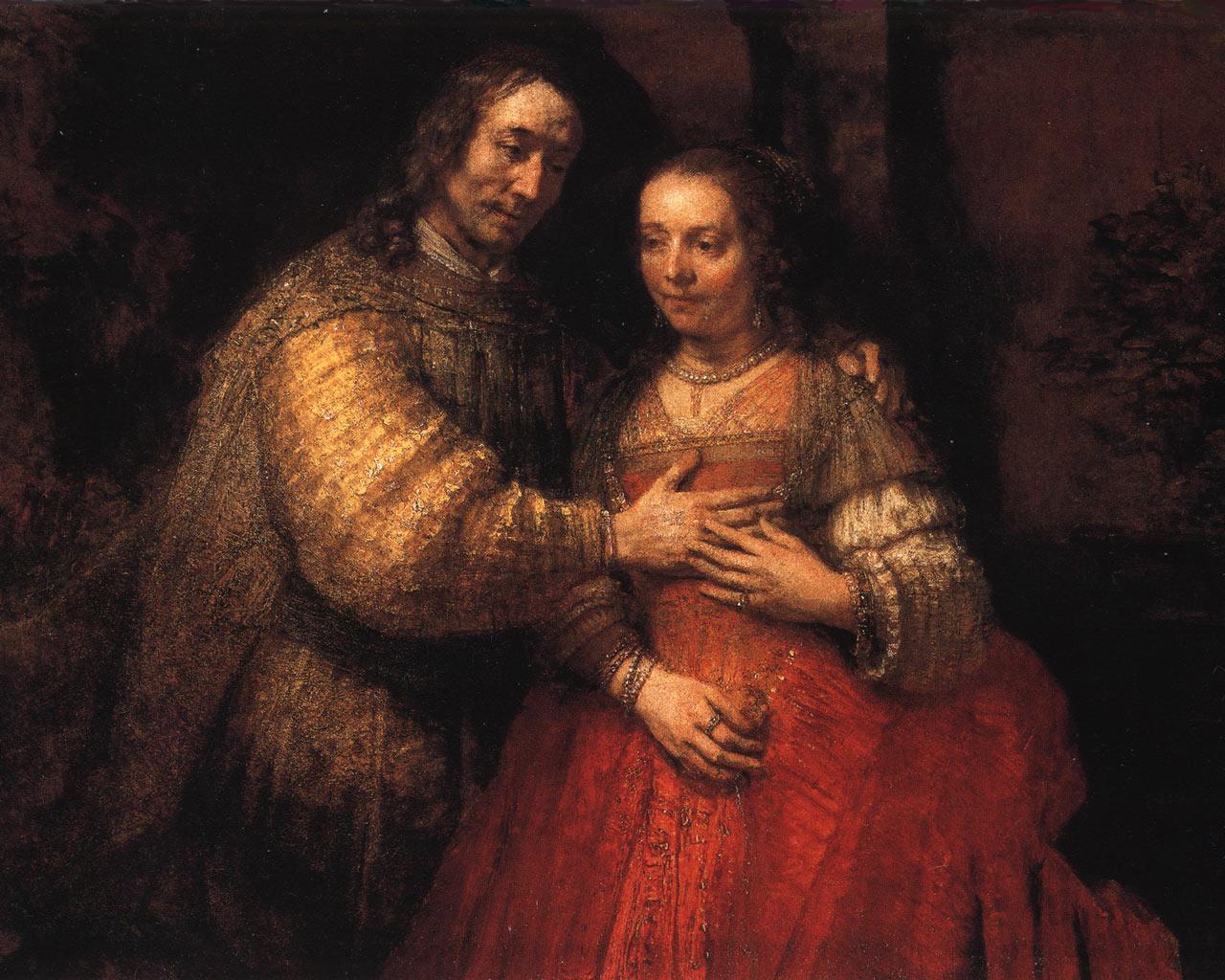 Rembrandt - The Jewish Bride Wallpaper #2 1280 x 1024 