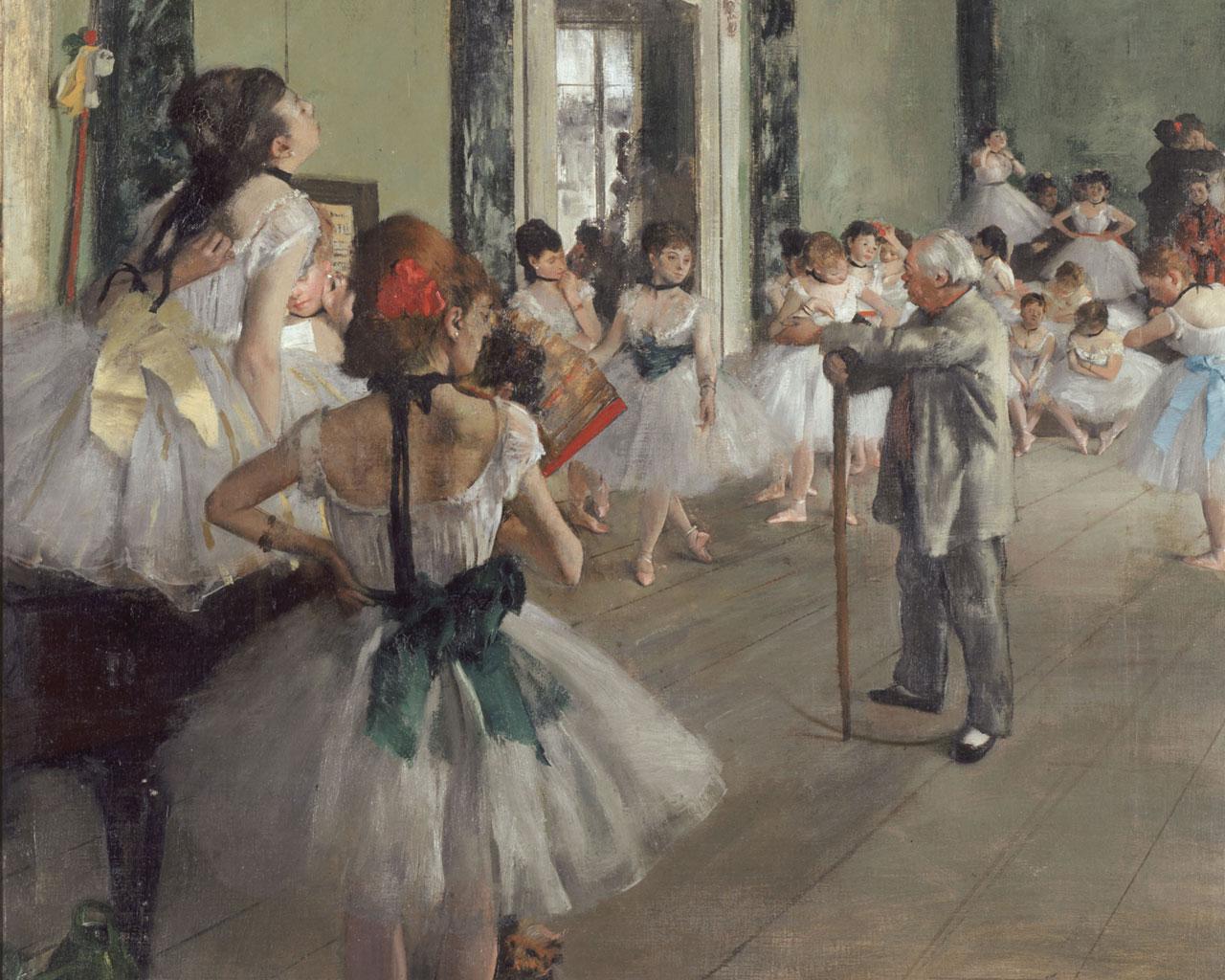 Edgar Degas - The Dancing Class Wallpaper #1 1280 x 1024 