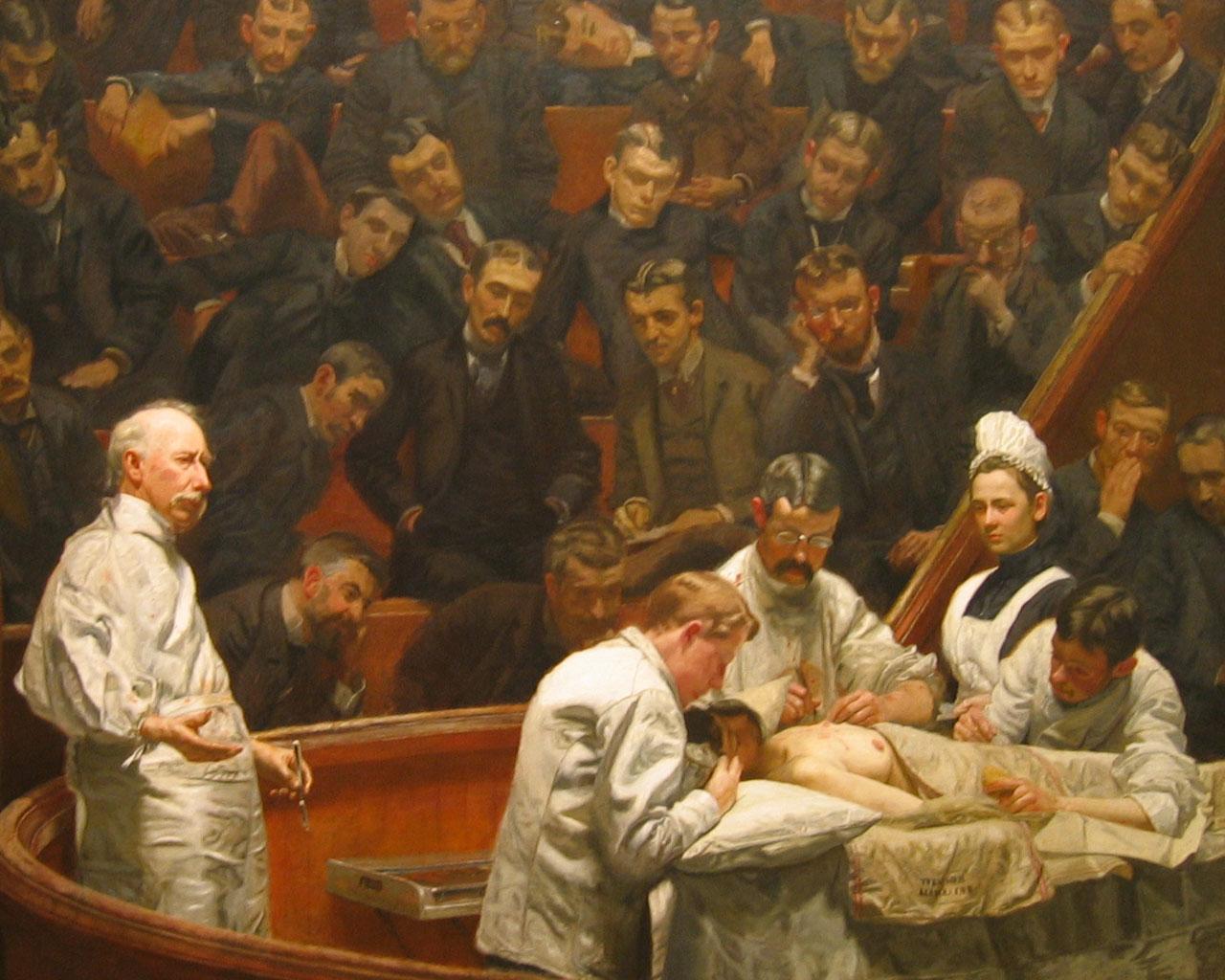 Thomas Eakins - The Clinic of Professor Agnew (1889) Wallpaper #4 1280 x 1024 