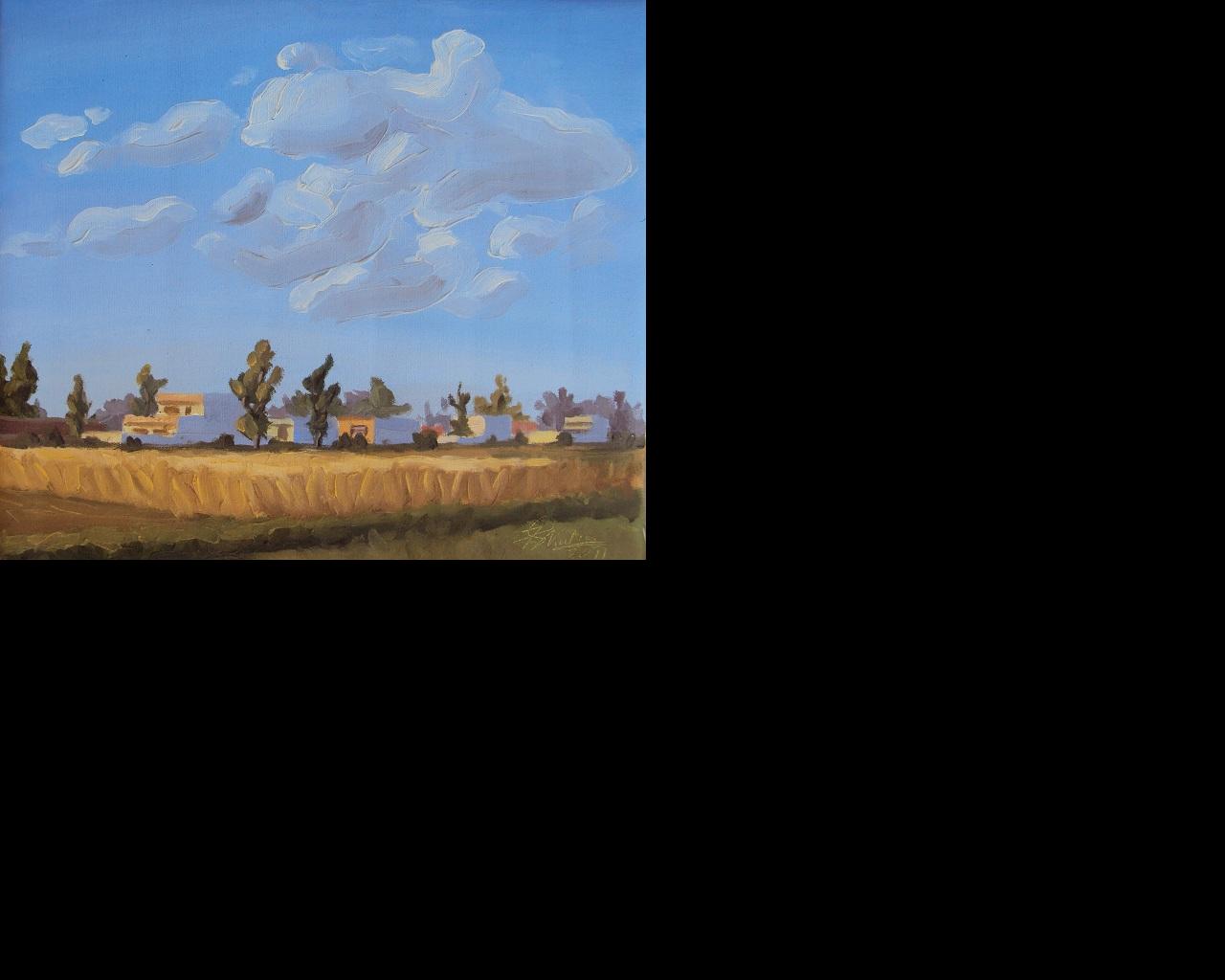 Jaspreet Singh Kaler - landscape in oil  Wallpaper #4 1280 x 1024 