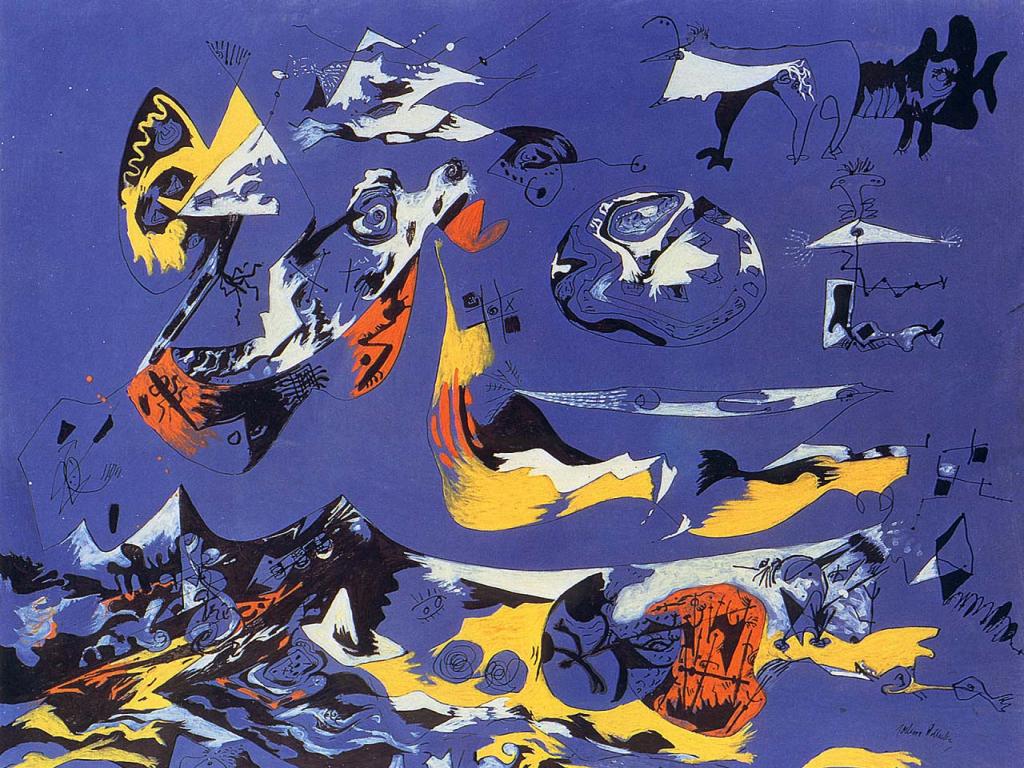 Jackson Pollock - Blue - Moby Dick (1943) Wallpaper #1 1024 x 768 