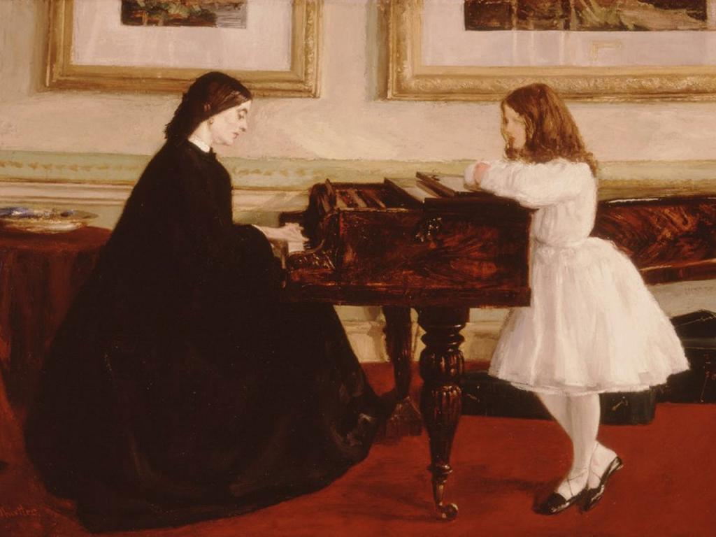 James McNeill Whistler - At the Piano (1859) Wallpaper #1 1024 x 768 