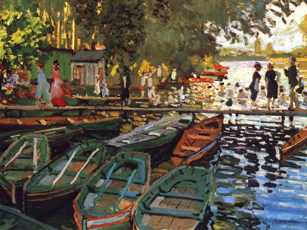 Claude Monet - Baigneurs  La Grenouillre Wallpaper #2 1024 x 768 