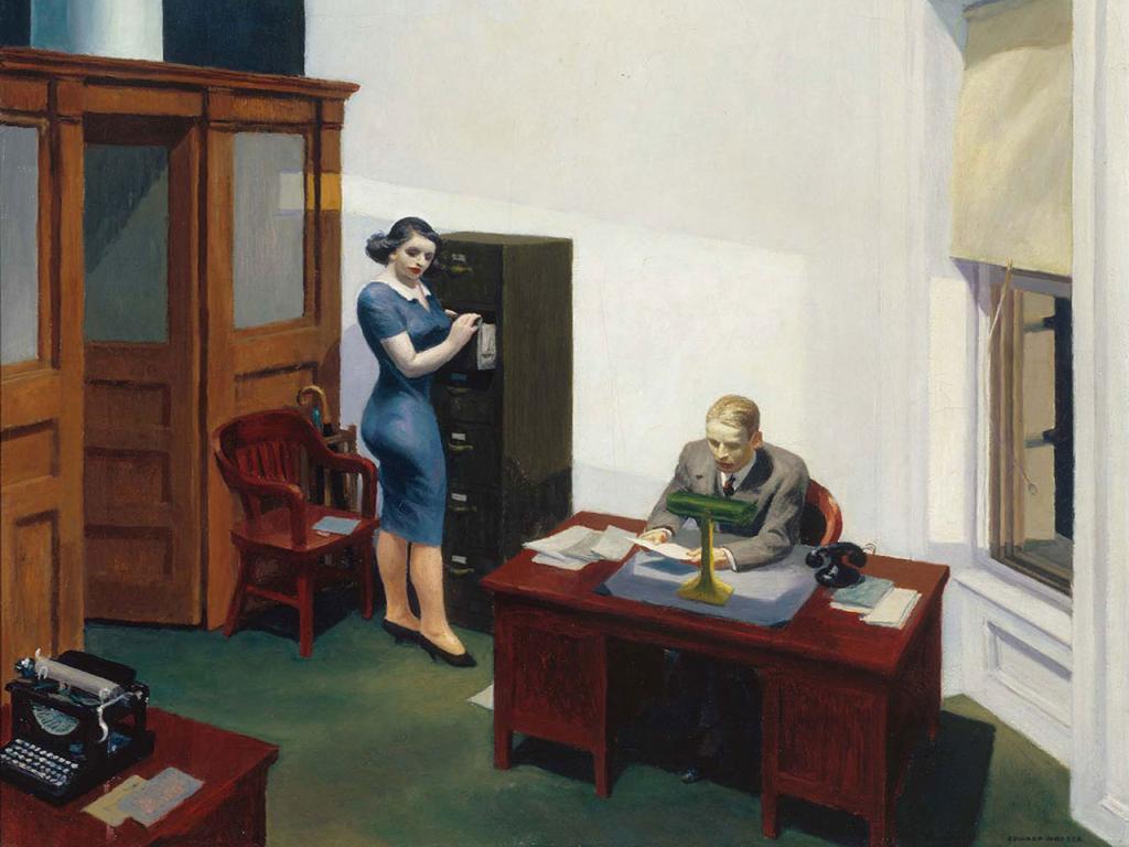 Edward Hopper - Office At Night (1940) Wallpaper #3 1024 x 768 