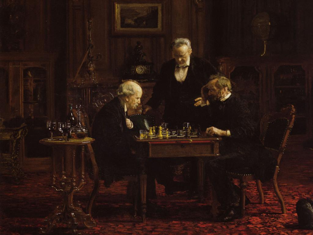 Thomas Eakins - The Chess Players (1876) Wallpaper #3 1024 x 768 