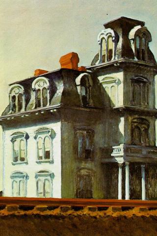 Edward Hopper - House Behind The Railroad (1925) Wallpaper #1 320 x 480 (iPhone/iTouch)