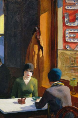 Edward Hopper - Chop Suey (1929) Wallpaper #2 320 x 480 (iPhone/iTouch)