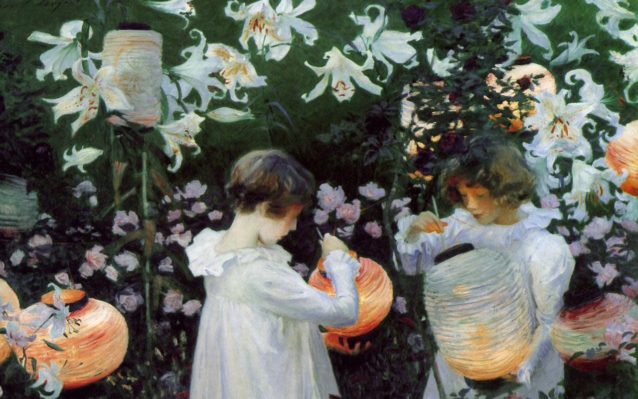 John Singer Sargent - Carnation, Lily, Lily, Rose (1886) Wallpaper #3 1280 x 800 