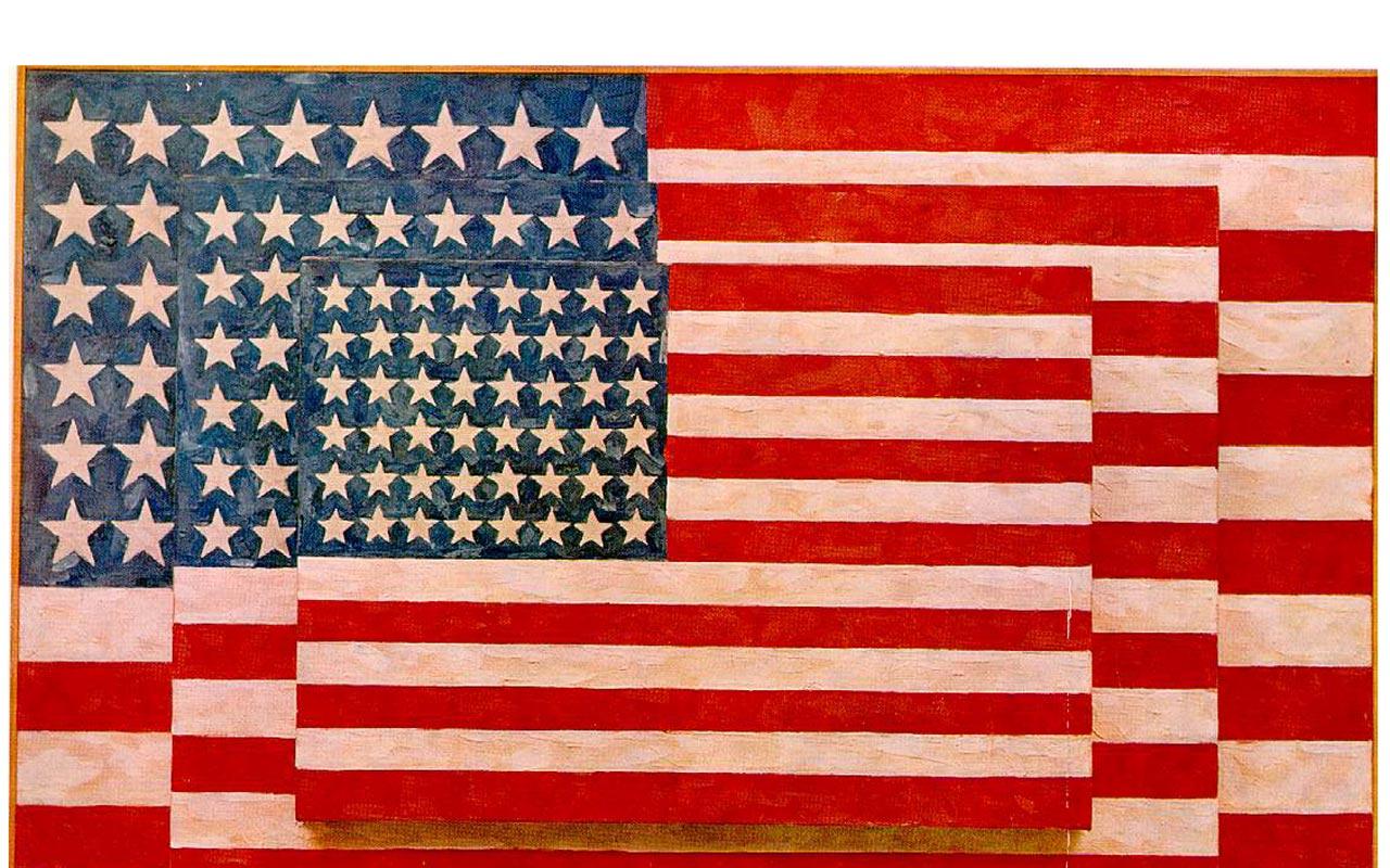 Jasper Johns - 3 Flags (1958) Wallpaper #1 1280 x 800 