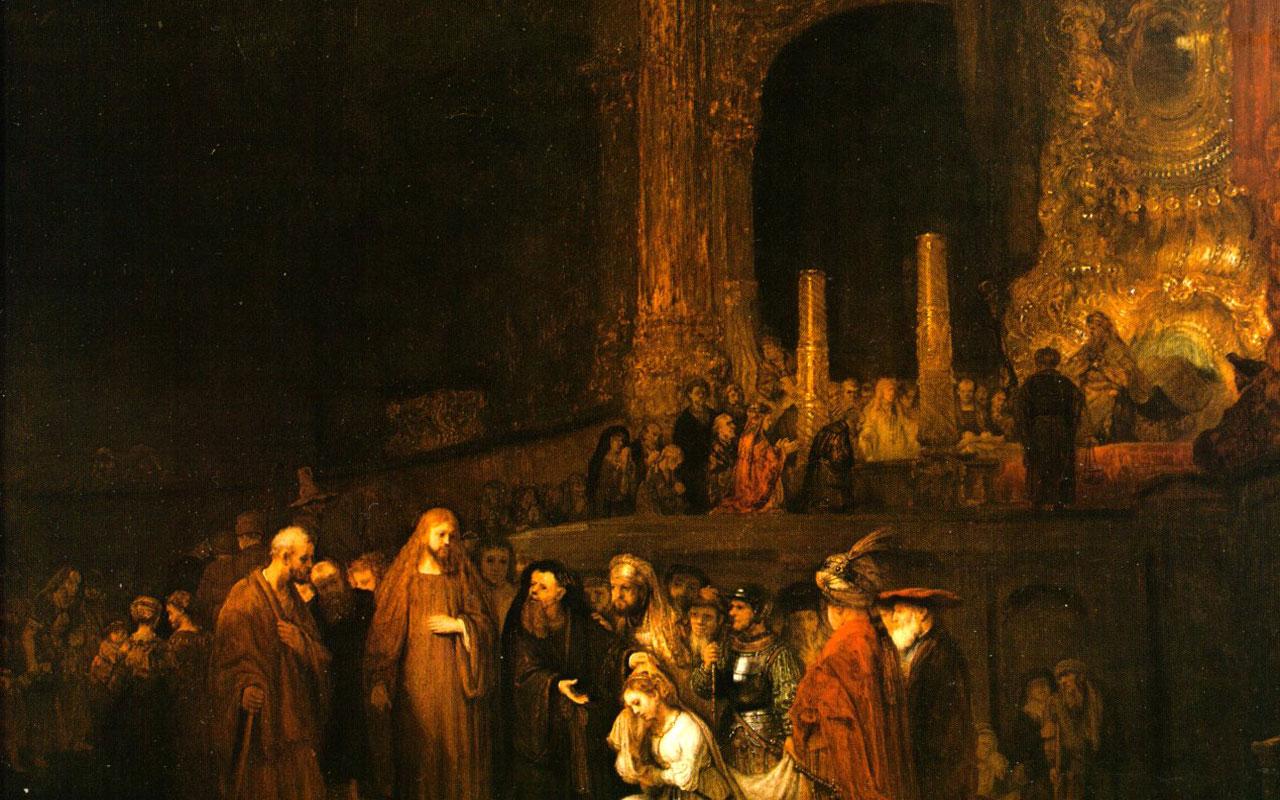 Rembrandt - The Woman Taken in Adultery (Detail) Wallpaper #3 1280 x 800 