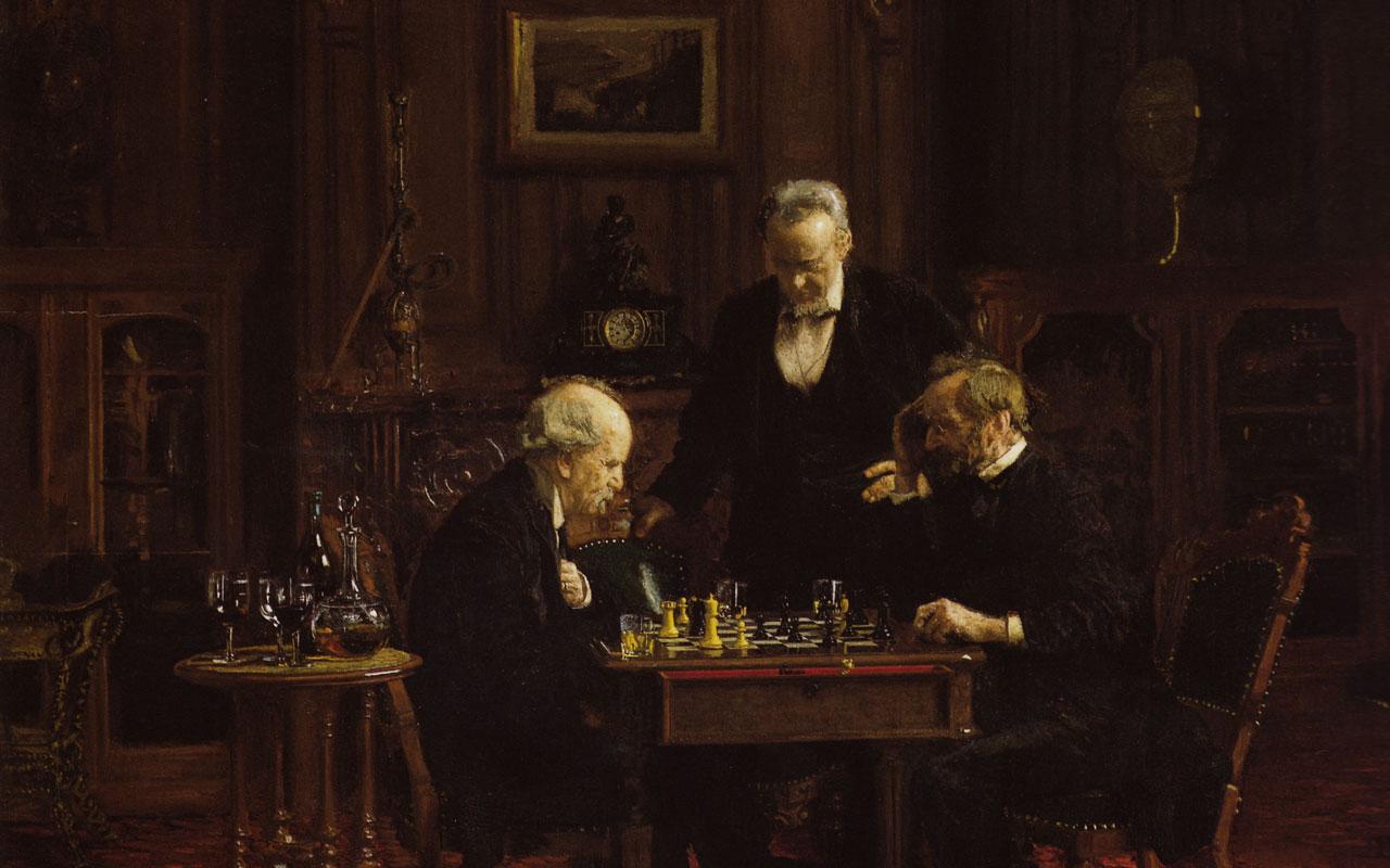 Thomas Eakins - The Chess Players (1876) Wallpaper #3 1280 x 800 