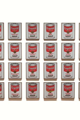 Andy Warhol - Campbell's Soup Cans (1962) Wallpaper #2 320 x 480 (iPhone/iTouch)