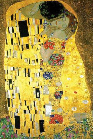 Gustav Klimt - The Kiss Wallpaper #1 320 x 480 (iPhone/iTouch)