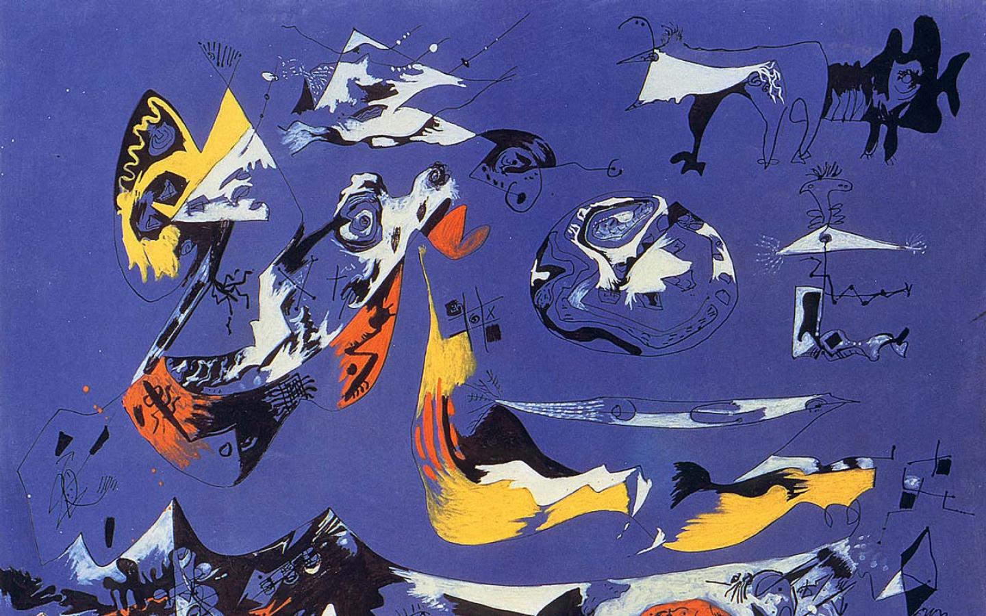 Jackson Pollock - Blue - Moby Dick (1943) Wallpaper #1 1440 x 900 