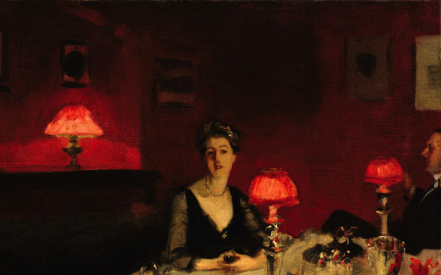 John Singer Sargent - A Diner Table at Night (1884) Wallpaper #4 1440 x 900 