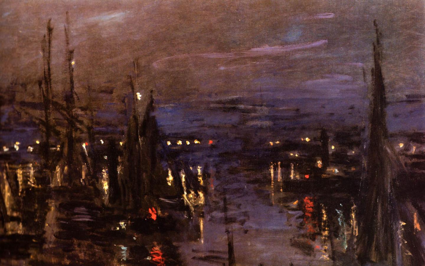 Claude Monet - Le Port du Havre, Effet de Nuit Wallpaper #4 1440 x 900 