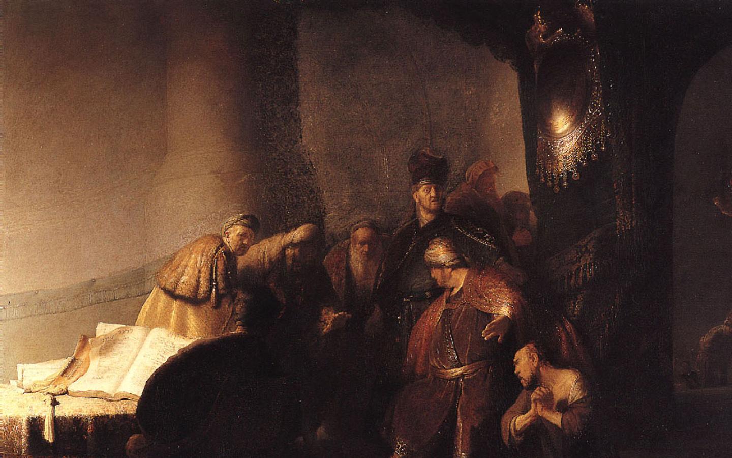 Rembrandt - Judas Returning the Thirty Pieces of Silver Wallpaper #4 1440 x 900 