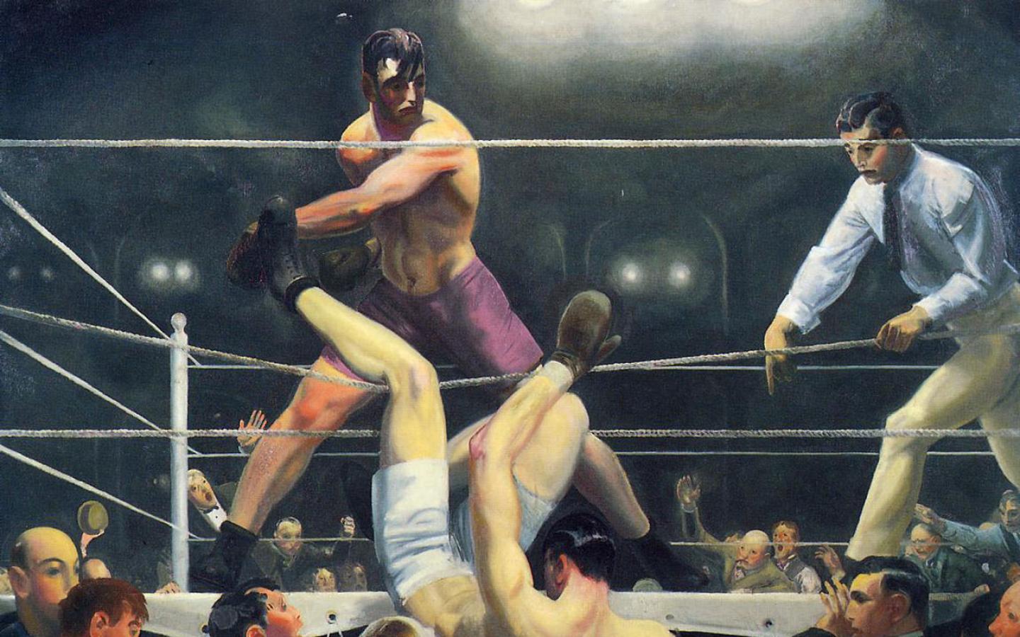 George Bellows - George Dempsey and Firpo Wallpaper #1 1440 x 900 