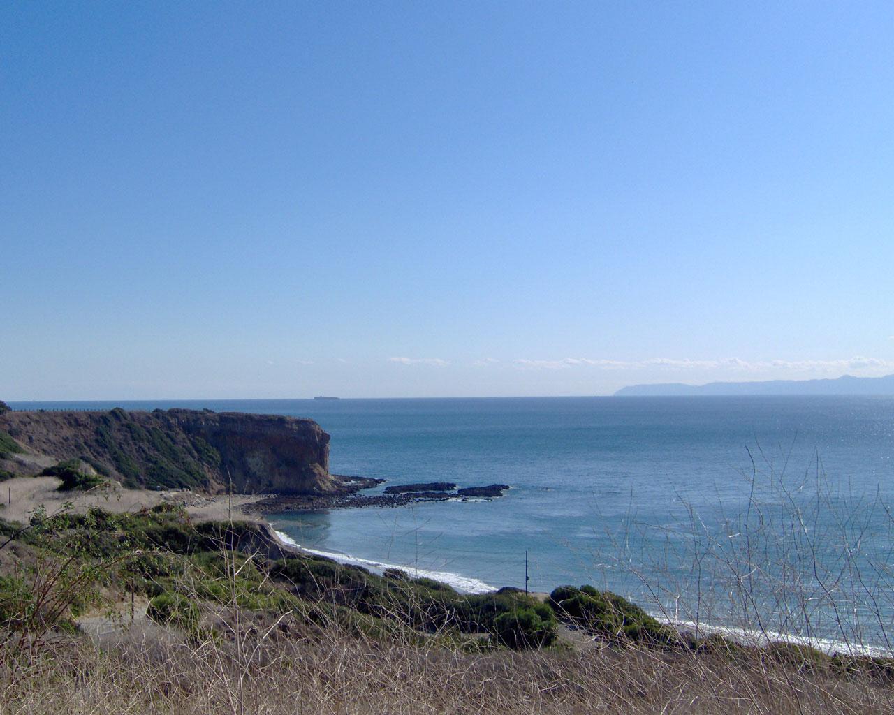 Abalone Cove, California - View towards Catalina Island Wallpaper #1 1280 x 1024 