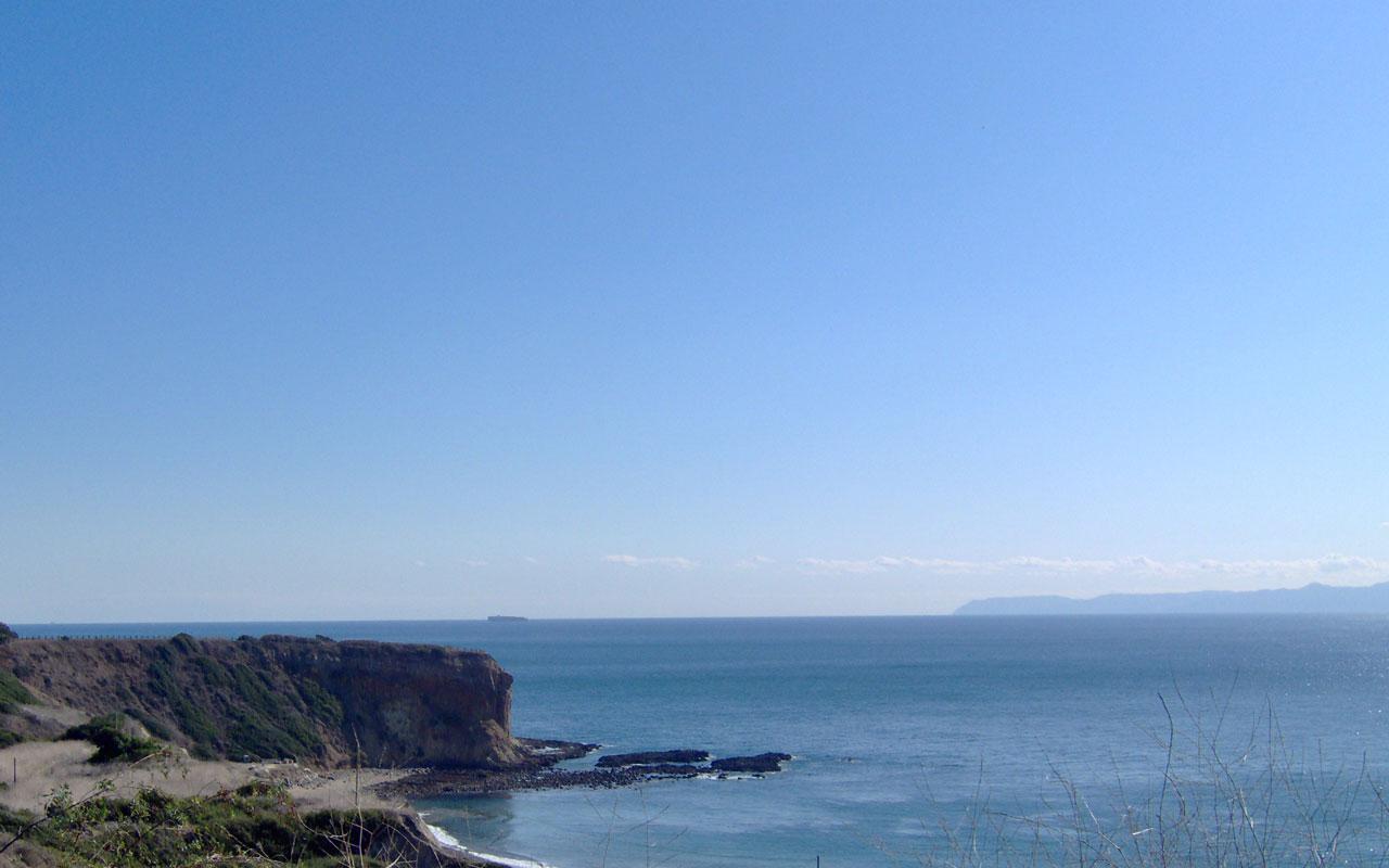Abalone Cove, California - View towards Catalina Island Wallpaper #1 1280 x 800 