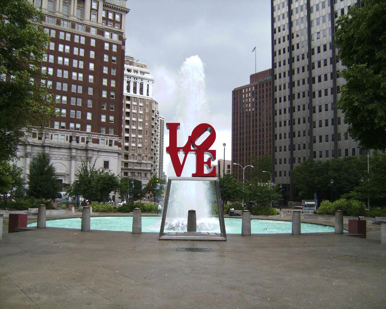 Philadelphia - Love Park Wallpaper #1 1280 x 1024 