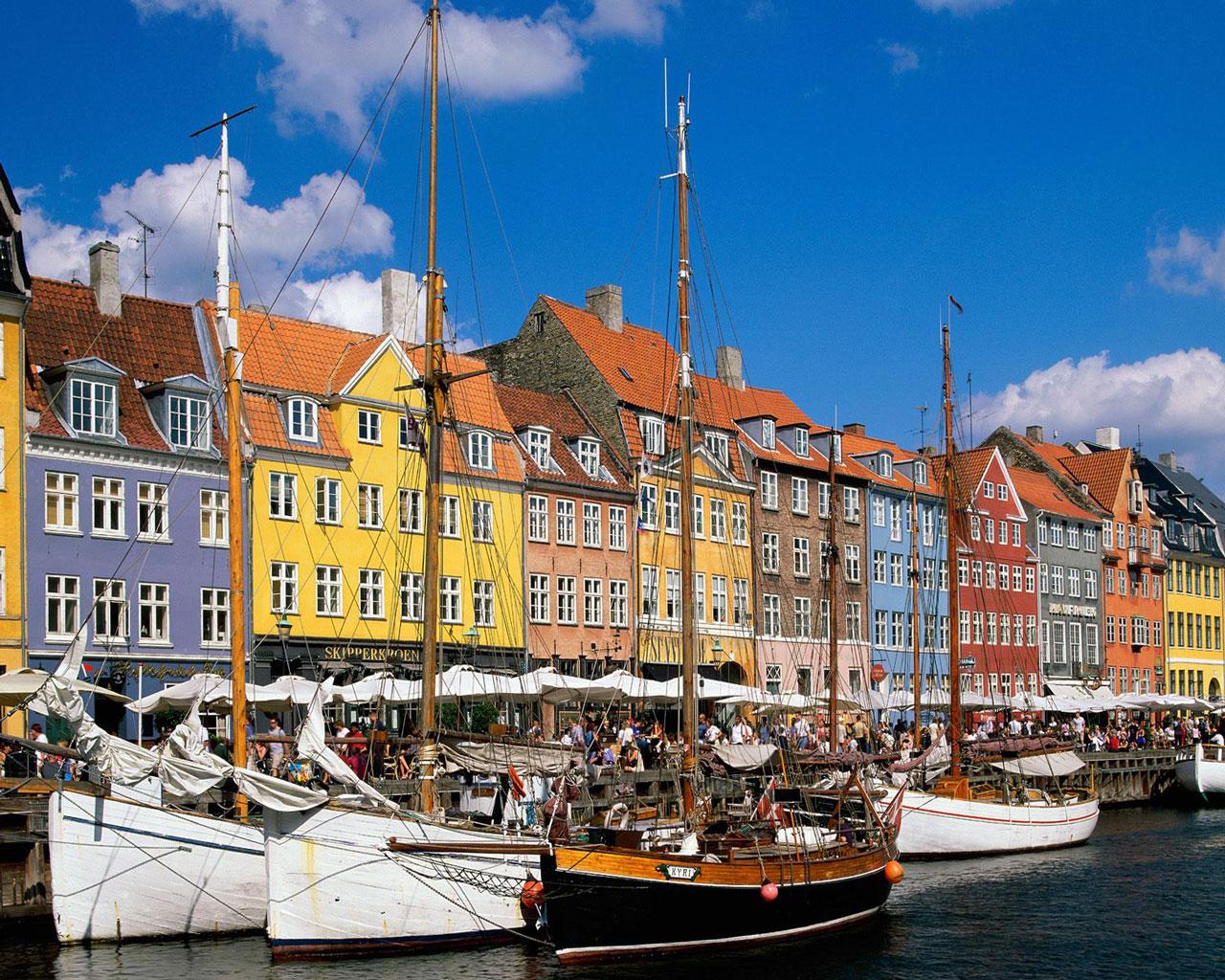 Copenhagen - Nyhavn Wallpaper #4 1280 x 1024 