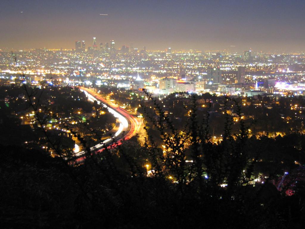 Los Angeles - City from Hollywood Hills (Anders Brownworth) Wallpaper #1 1024 x 768 