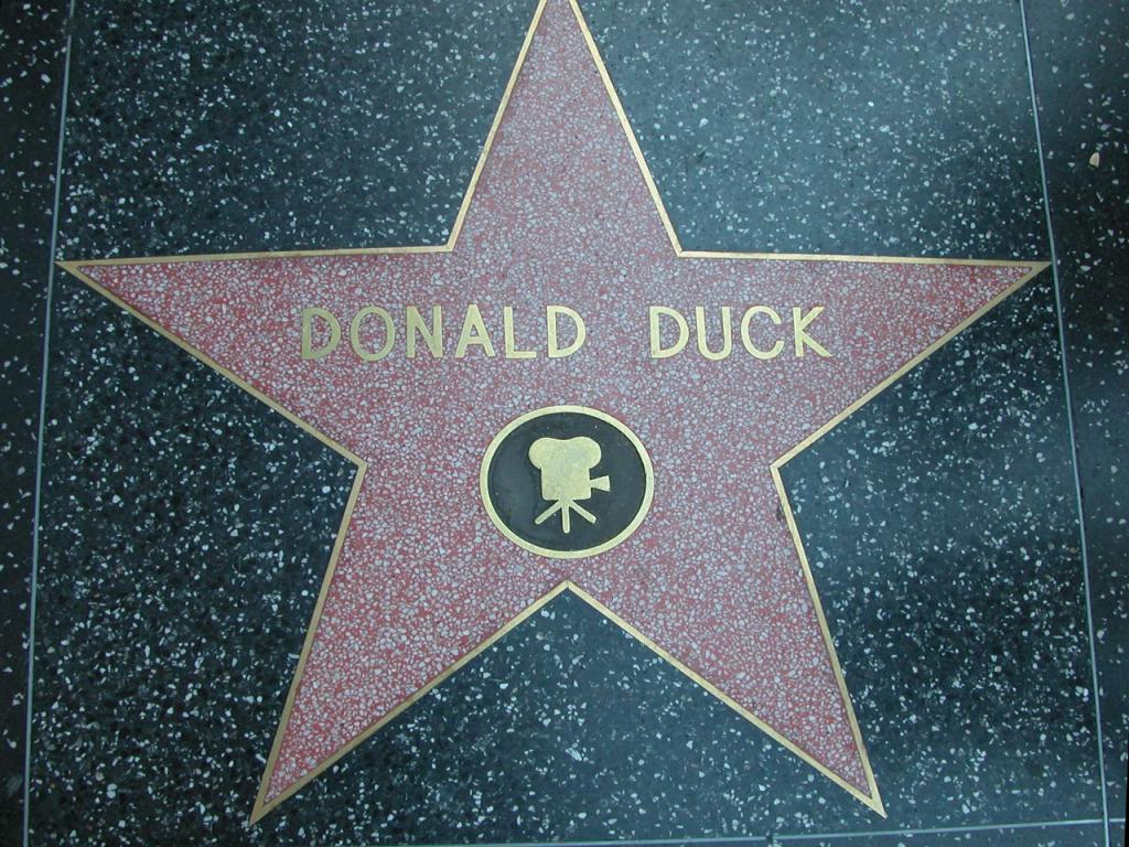 Los Angeles - Donald Duck on Walk of Fame Wallpaper #3 1024 x 768 