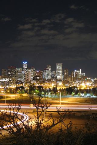 Denver - City Skyline at Night Wallpaper #4 320 x 480 (iPhone/iTouch)