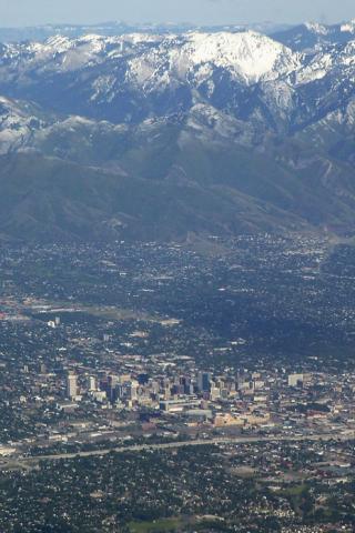 Salt Lake City - Aerial View Wallpaper #1 320 x 480 (iPhone/iTouch)