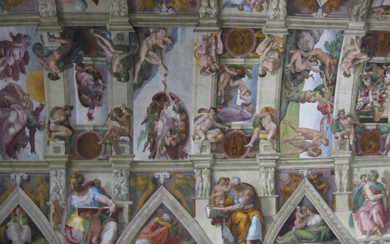 Rome - Ceiling of Cistine Chapel Wallpaper #1 1280 x 800 