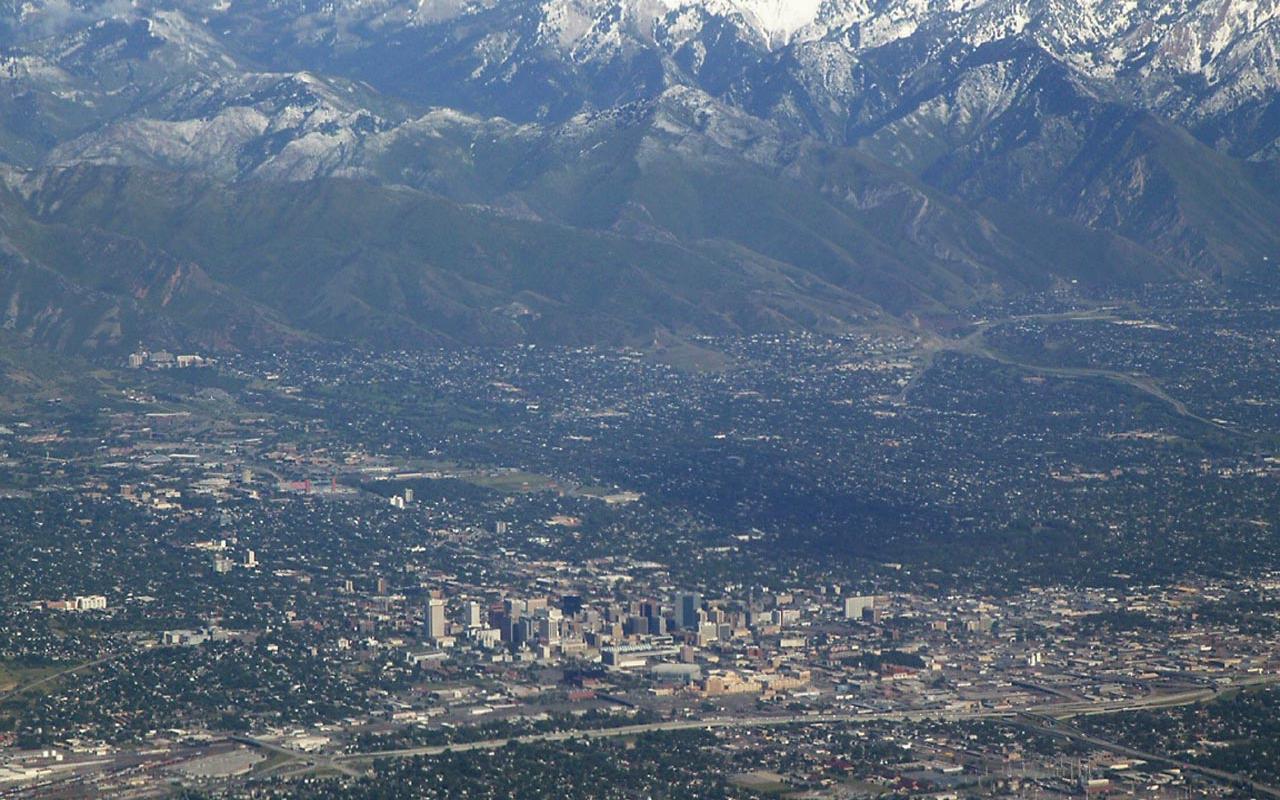 Salt Lake City - Aerial View Wallpaper #1 1280 x 800 