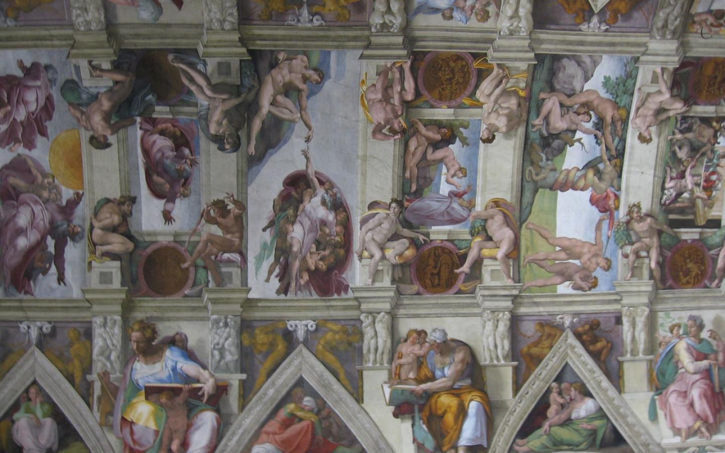 Rome - Ceiling of Cistine Chapel Wallpaper #1 1440 x 900 